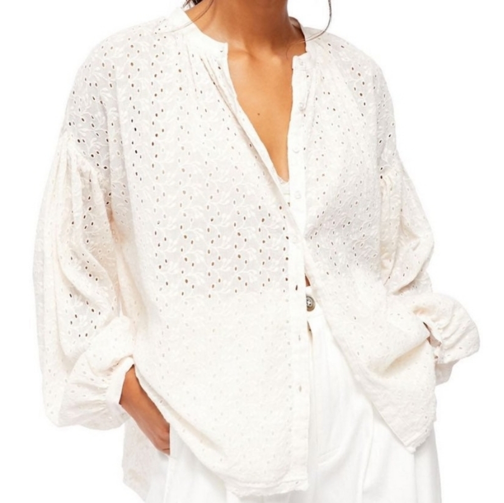 Free People Down From the Clouds Blouse Medium EUC